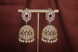 Yuktha CZ Pearl Jhumka