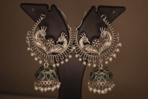 Maisha Peacock Chandbali Jhumka