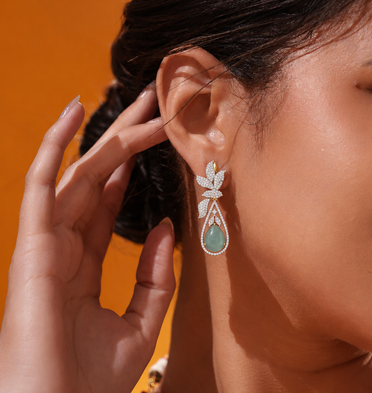 Saktya earring worn, styled look one